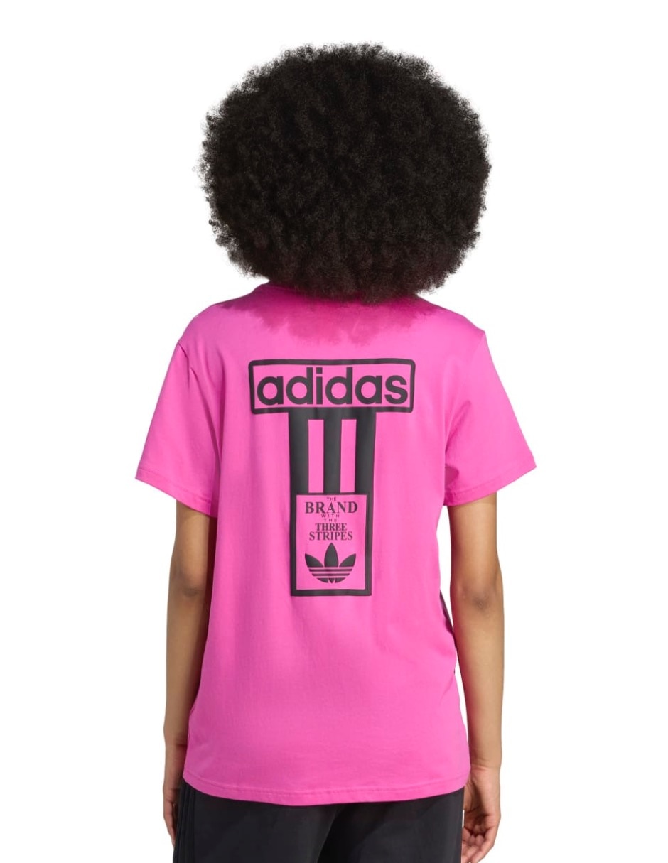 Playera manga corta Adicolor cuello redondo para mujer 3
