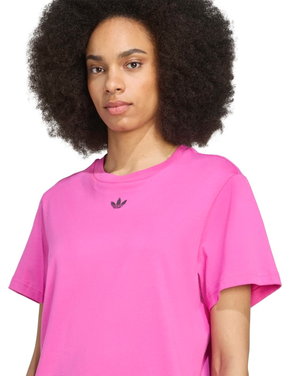 Playera manga corta Adicolor cuello redondo para mujer 5