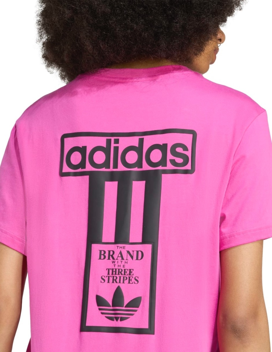 Playera manga corta Adicolor cuello redondo para mujer 6