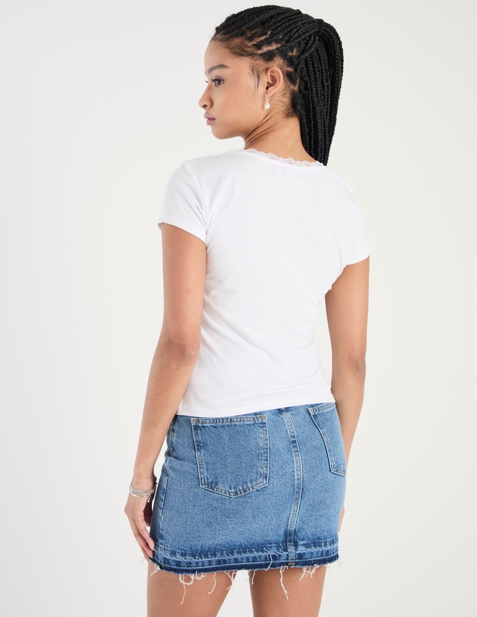 Playera manga larga J Couture Juicy cuello redondo para mujer 2
