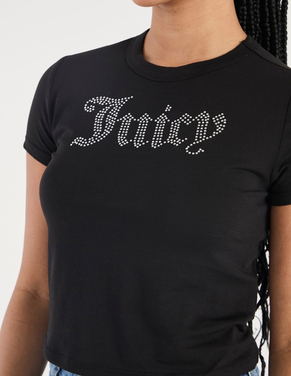 Playera manga corta J Couture cuello redondo para mujer