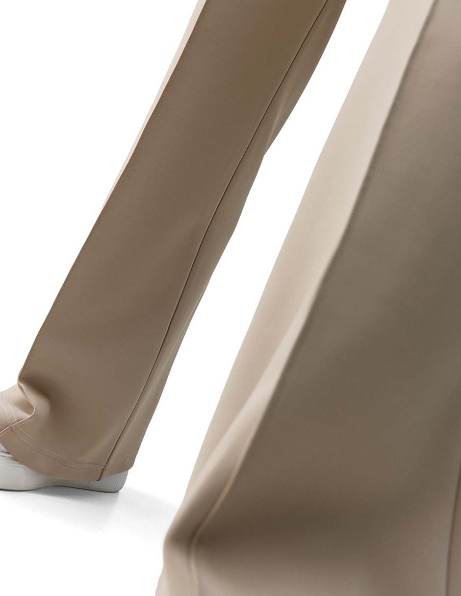 Pants straight con elástico para mujer