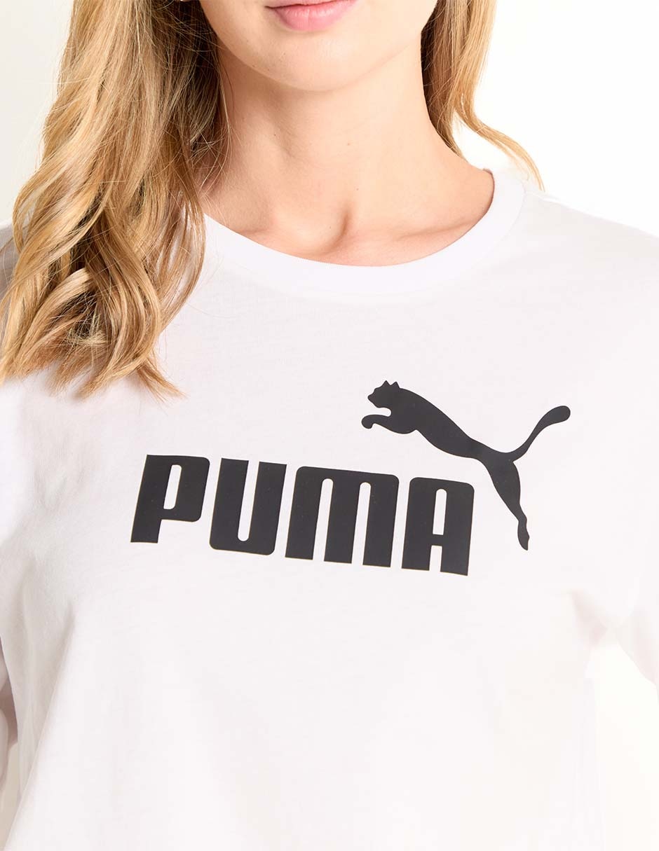 Playera manga corta Puma Essentials Foundation cuello redondo para mujer