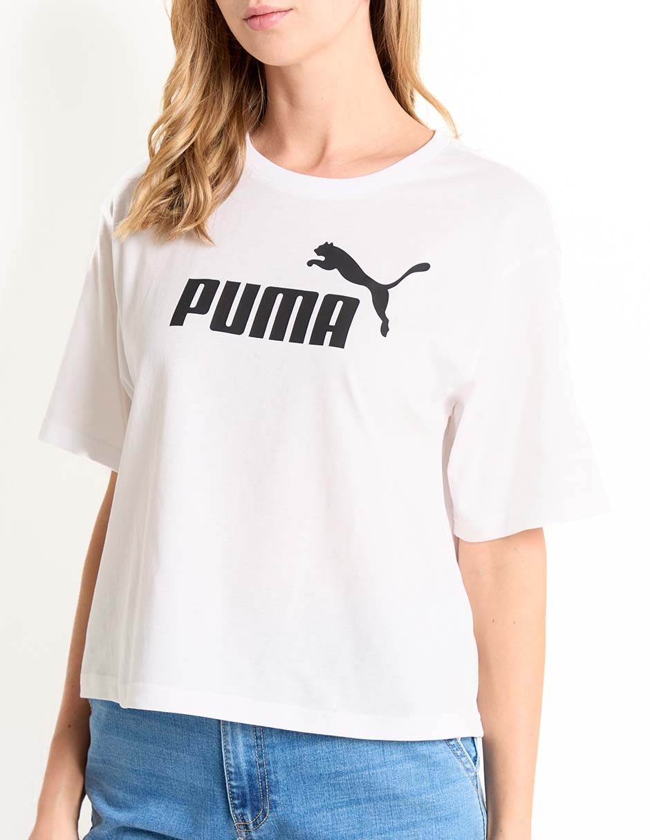 Playera manga corta Puma Essentials Foundation cuello redondo para mujer
