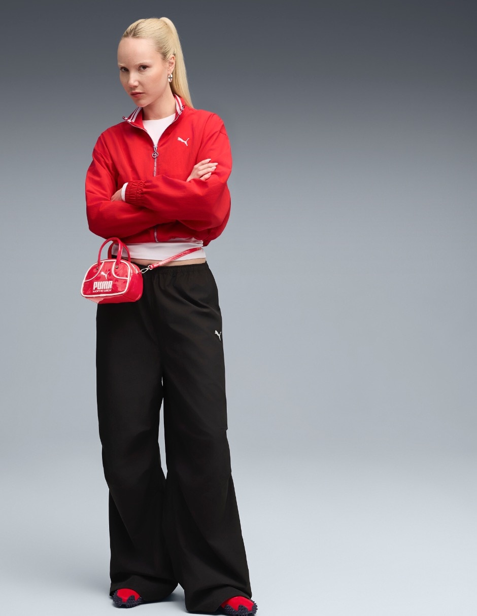 Pants regular con elástico para mujer 4