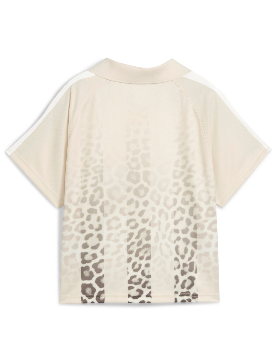 Playera manga corta Puma cuello camisero para mujer