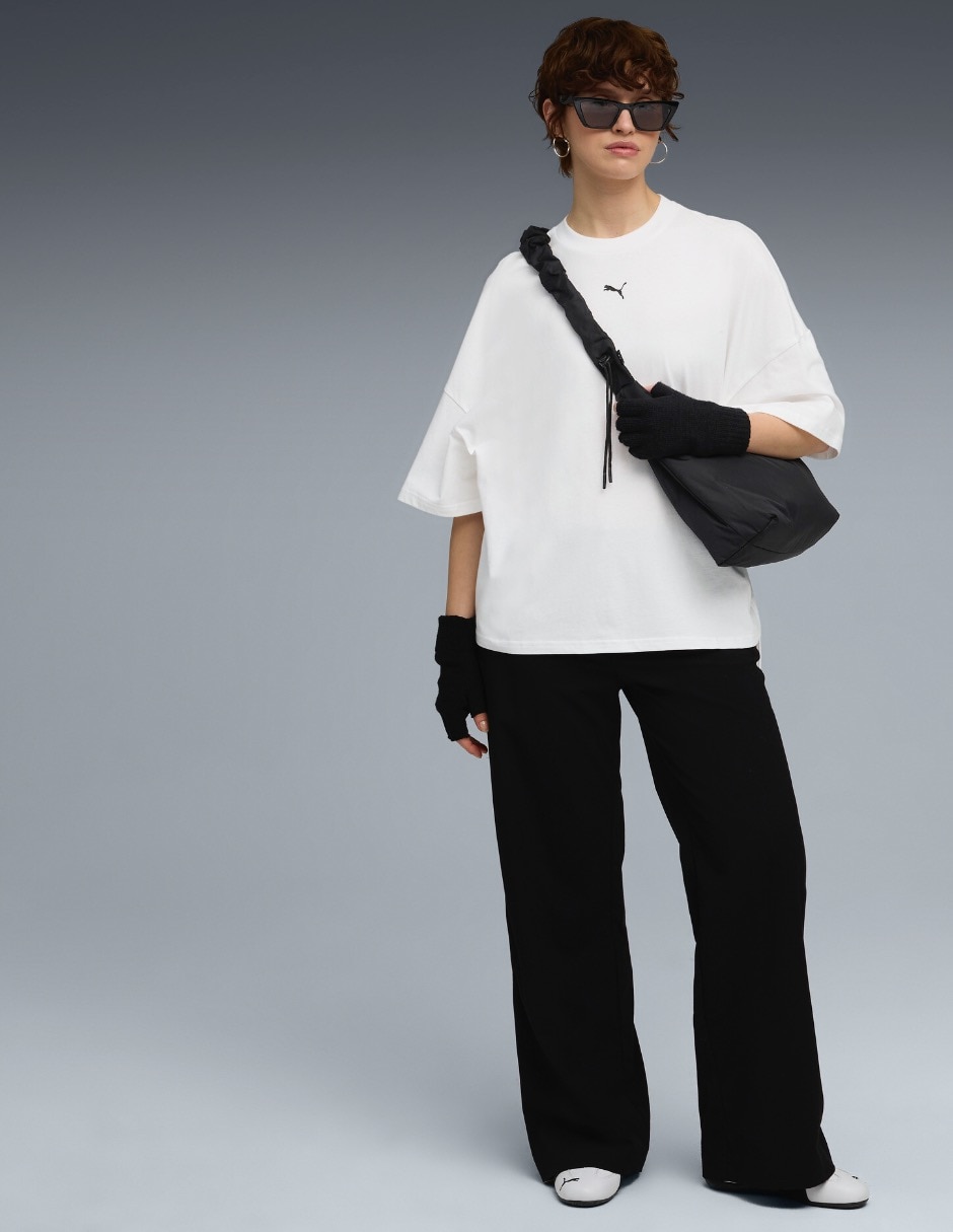 Playera manga al codo Puma cuello redondo para mujer