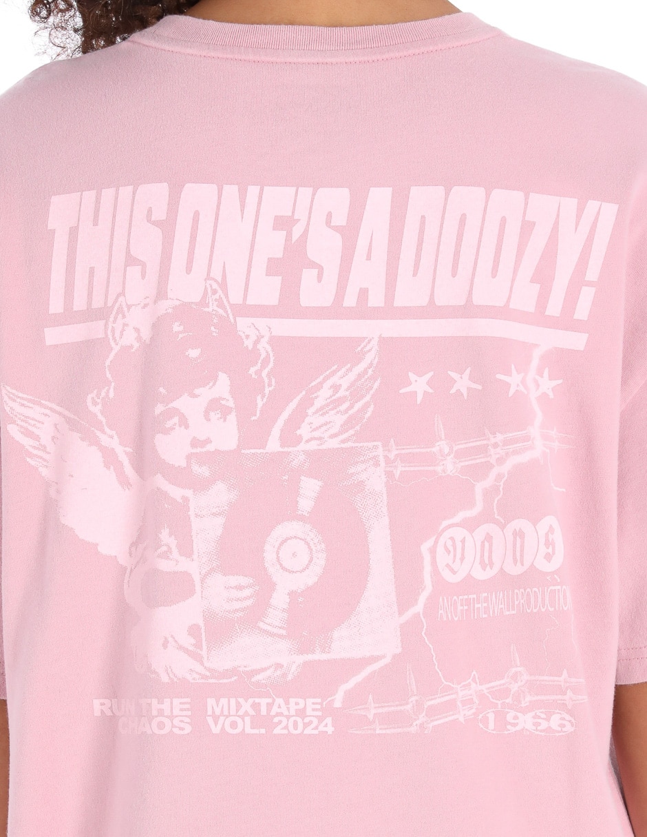 Playera manga corta Earthbound Outsized Ss cuello redondo para mujer 4