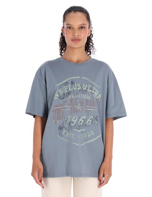 Playera manga corta cuello redondo para mujer