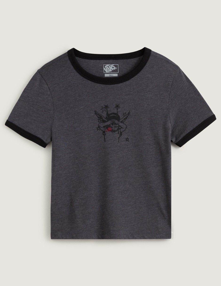 Playera manga corta Vans Cruzing Ringer Tee cuello redondo para mujer