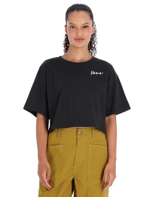 Playera manga corta Classic Script cuello redondo mujer