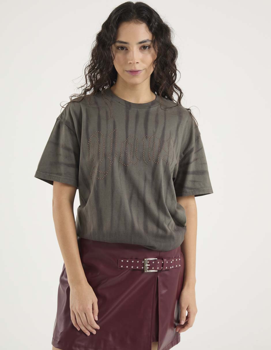 Playera manga corta cuello redondo para mujer Playera manga corta cuello redondo para mujer