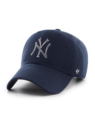 Gorra visera curva correa ajustable casual Rhinestone MLB New York Yankees para adulto