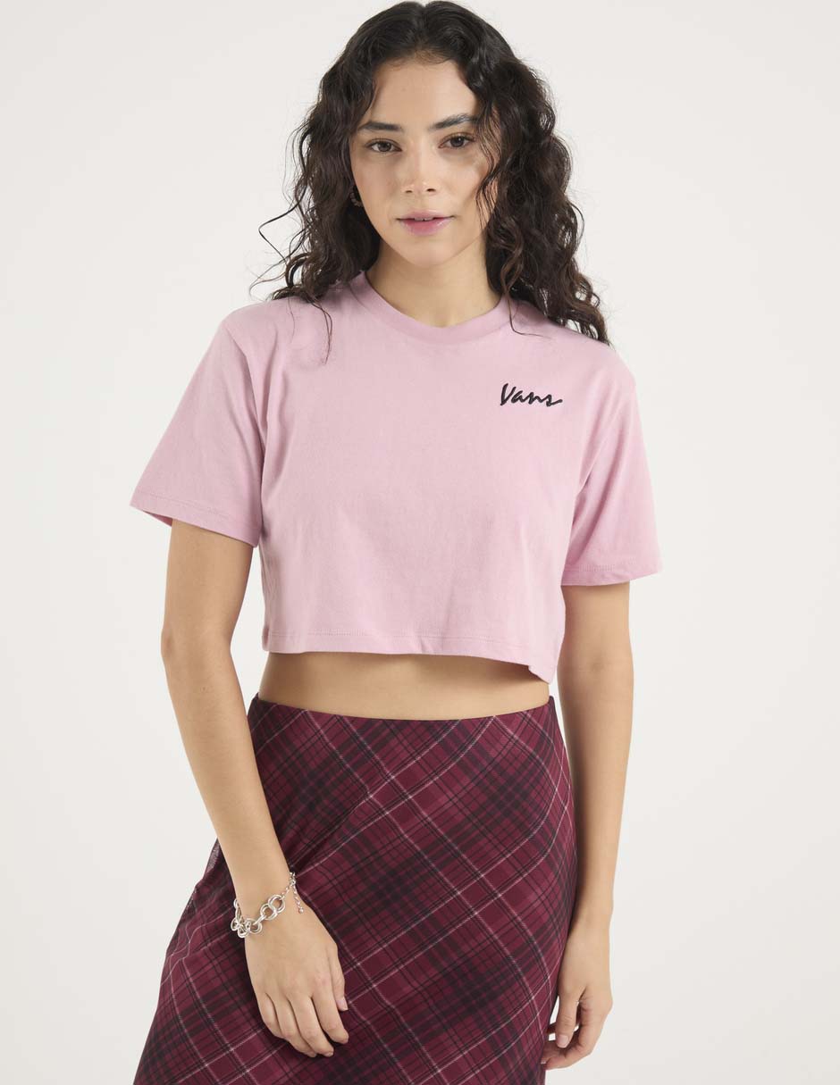 Playera manga corta cuello redondo para mujer Playera manga corta cuello redondo para mujer