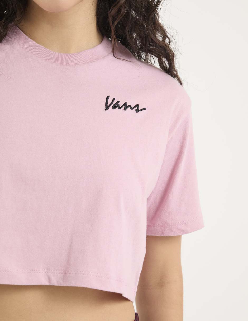 Playera manga corta cuello redondo para mujer 4