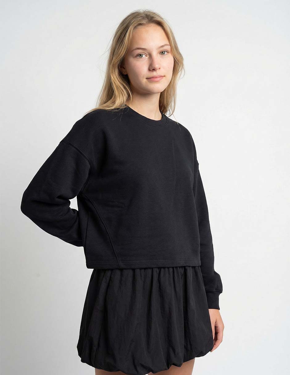 Playera manga larga cuello redondo para mujer 1