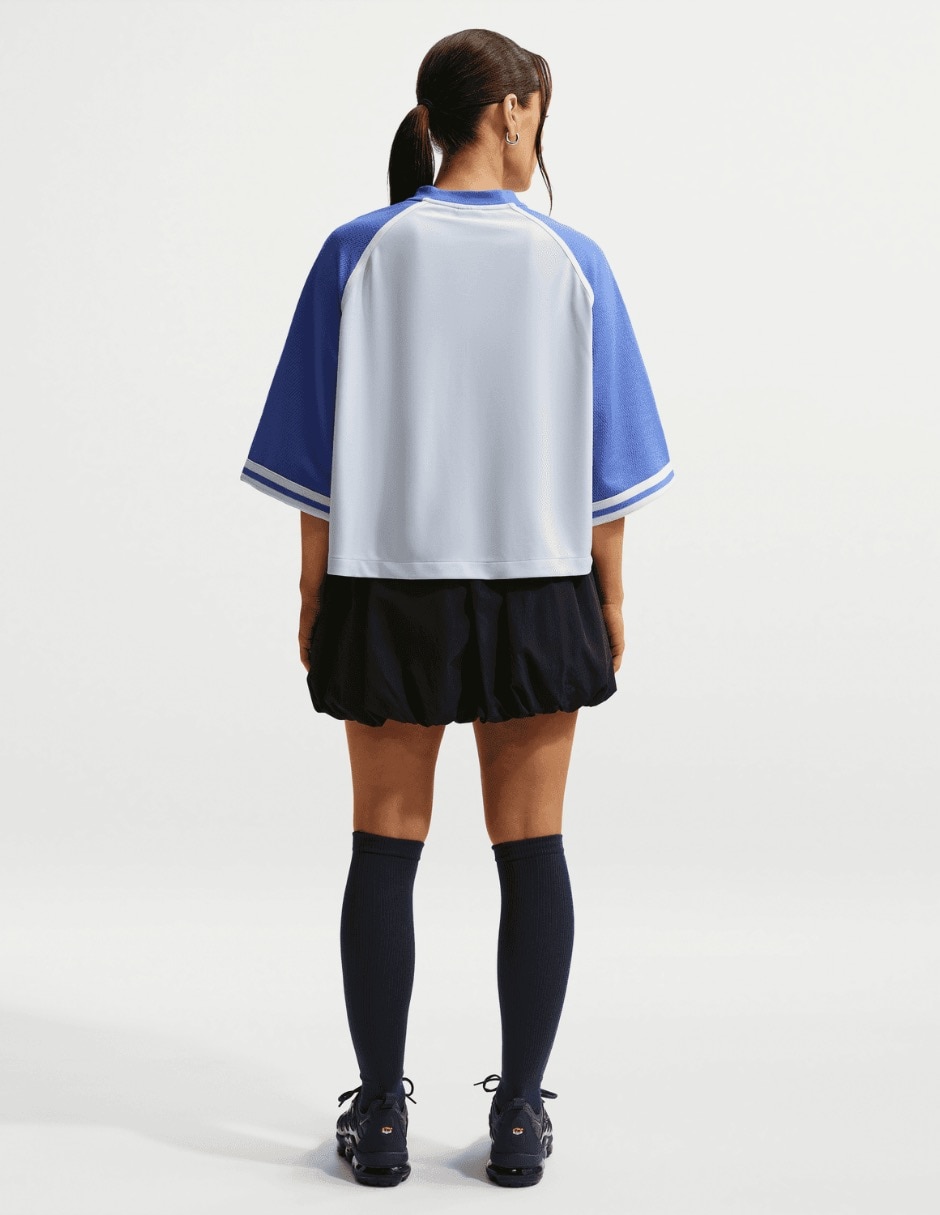 Playera manga 3/4 Nike W Nsw Street OS SS cuello con cierre para mujer