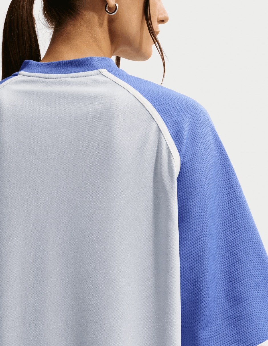 Playera manga 3/4 Nike W Nsw Street OS SS cuello con cierre para mujer