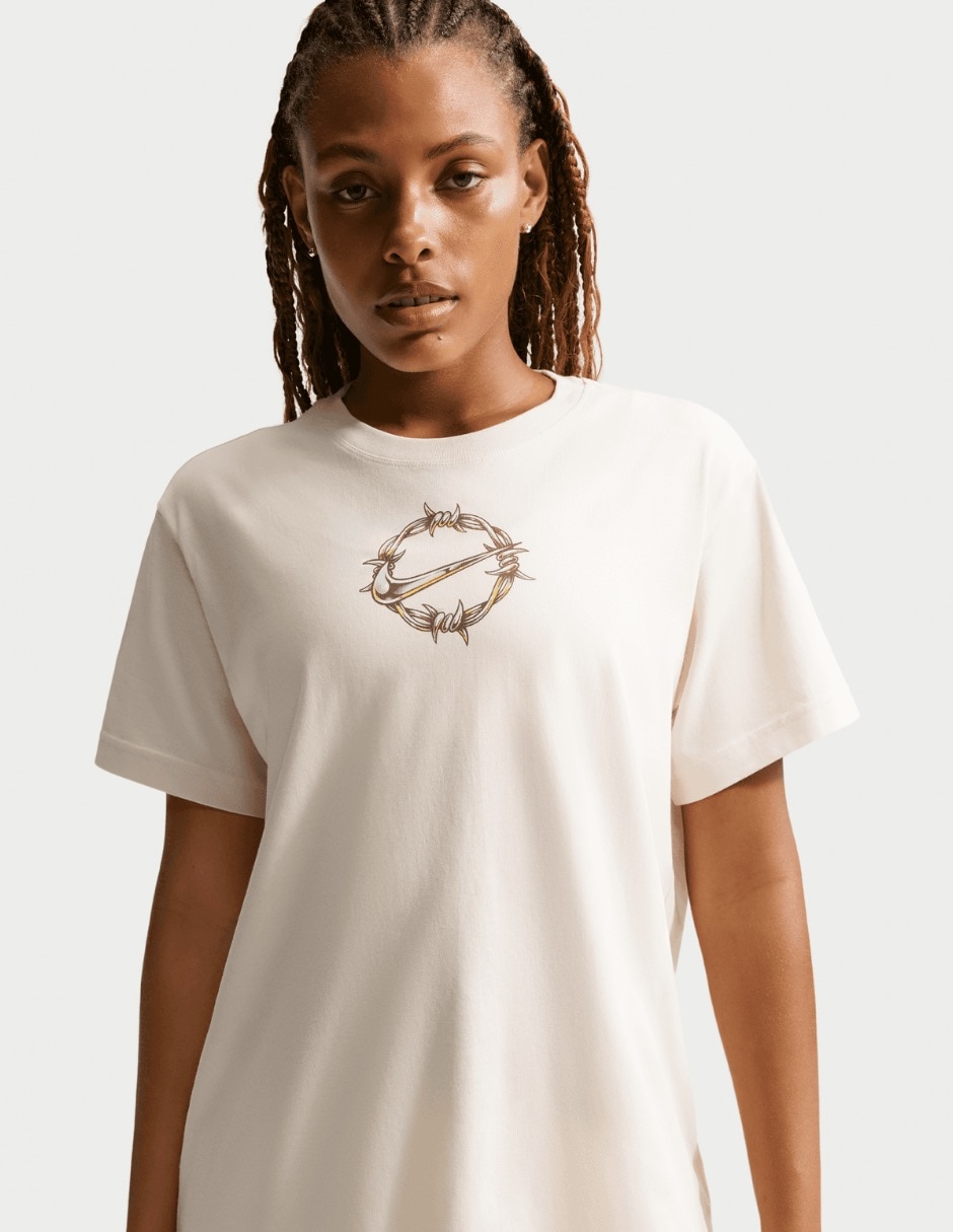 Playera manga corta cuello redondo mujer