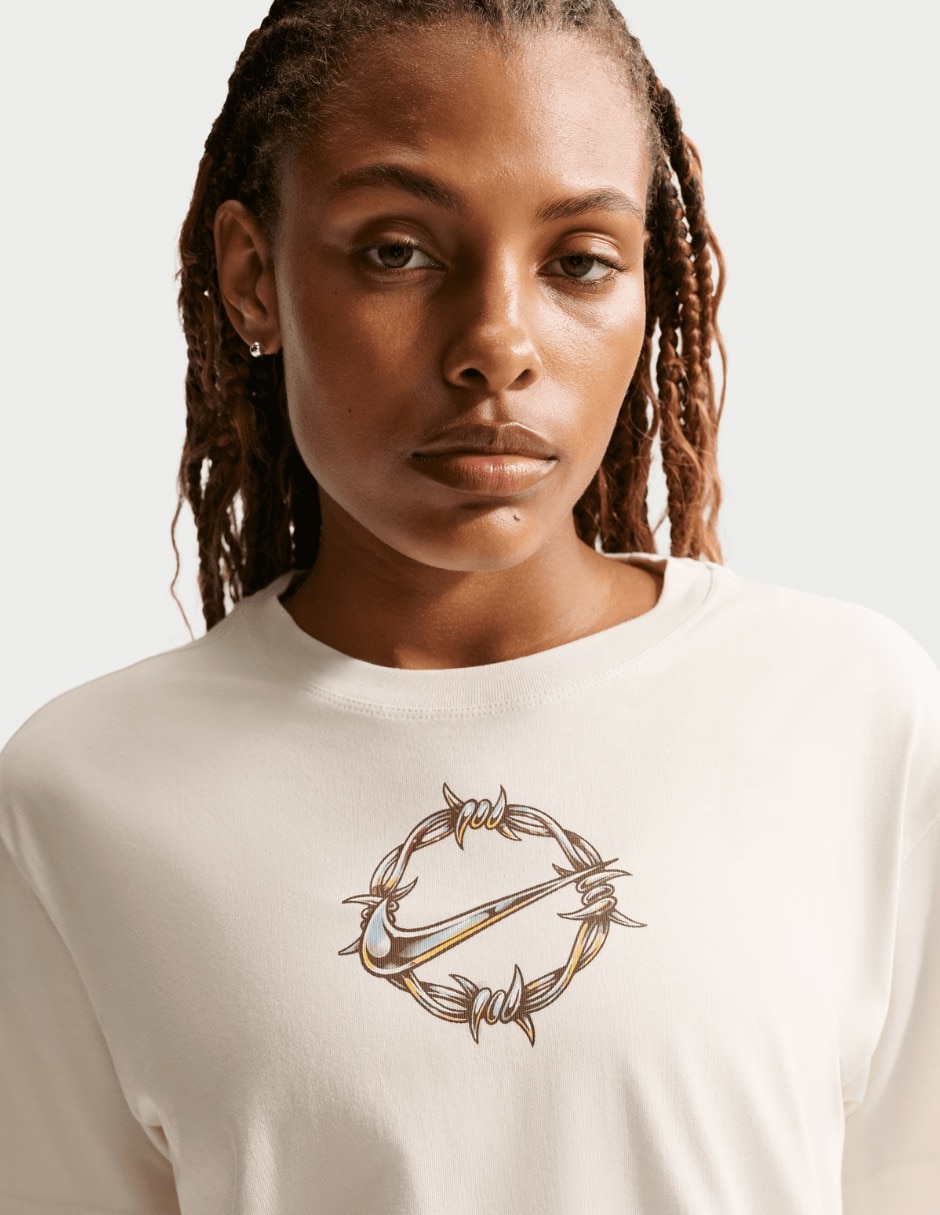 Playera manga corta cuello redondo mujer