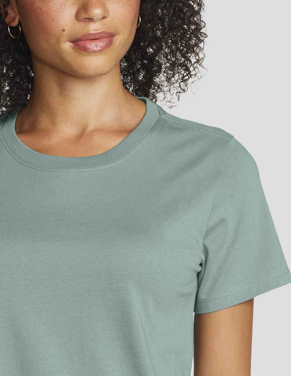 Playera manga corta cuello redondo mujer