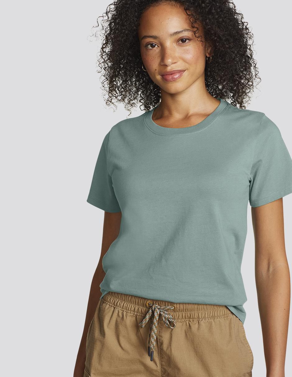 Playera manga corta cuello redondo mujer
