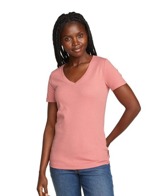 Playera manga corta Eddie Bauer cuello v para mujer