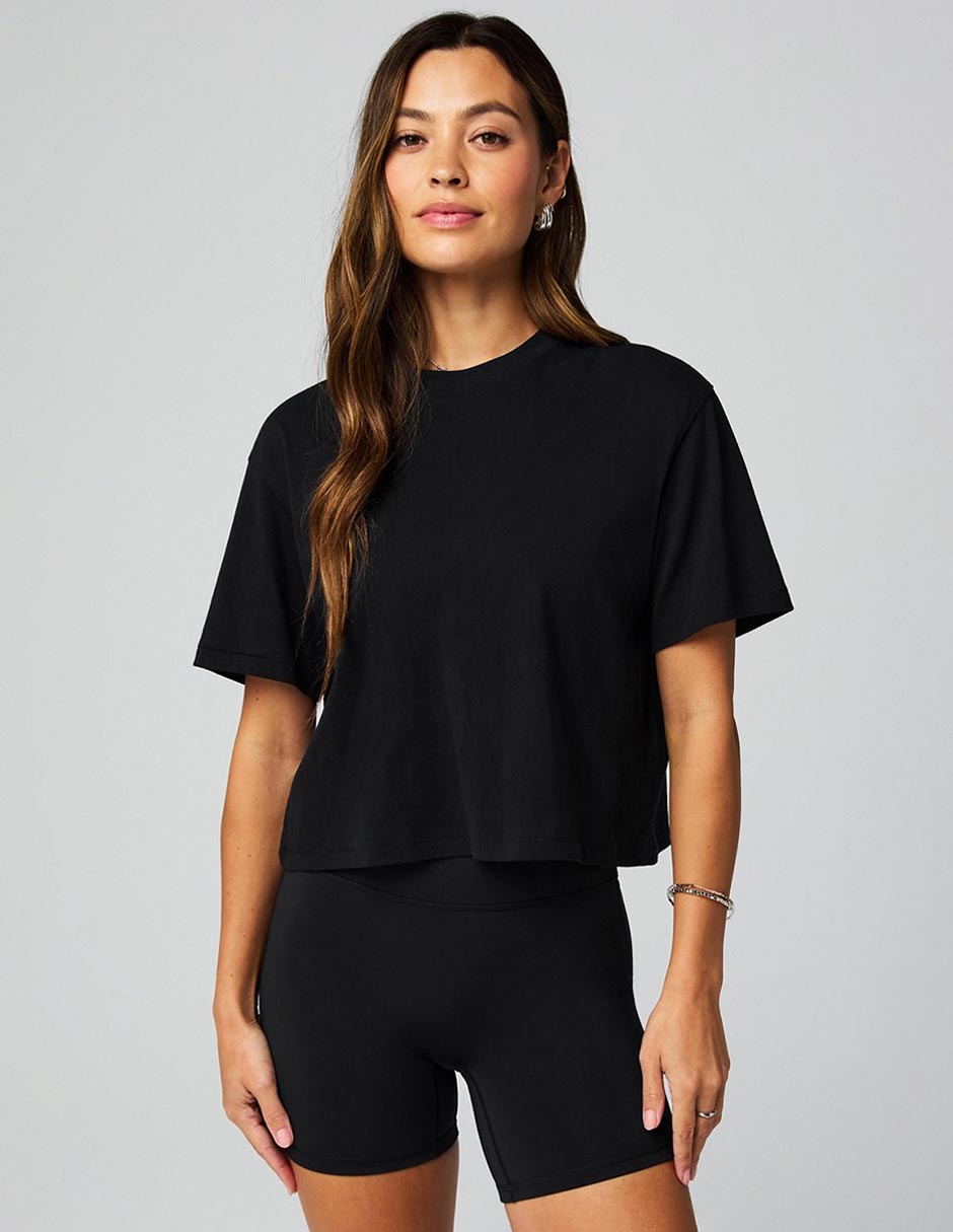 Playera manga corta cuello redondo para mujer Playera manga corta cuello redondo para mujer