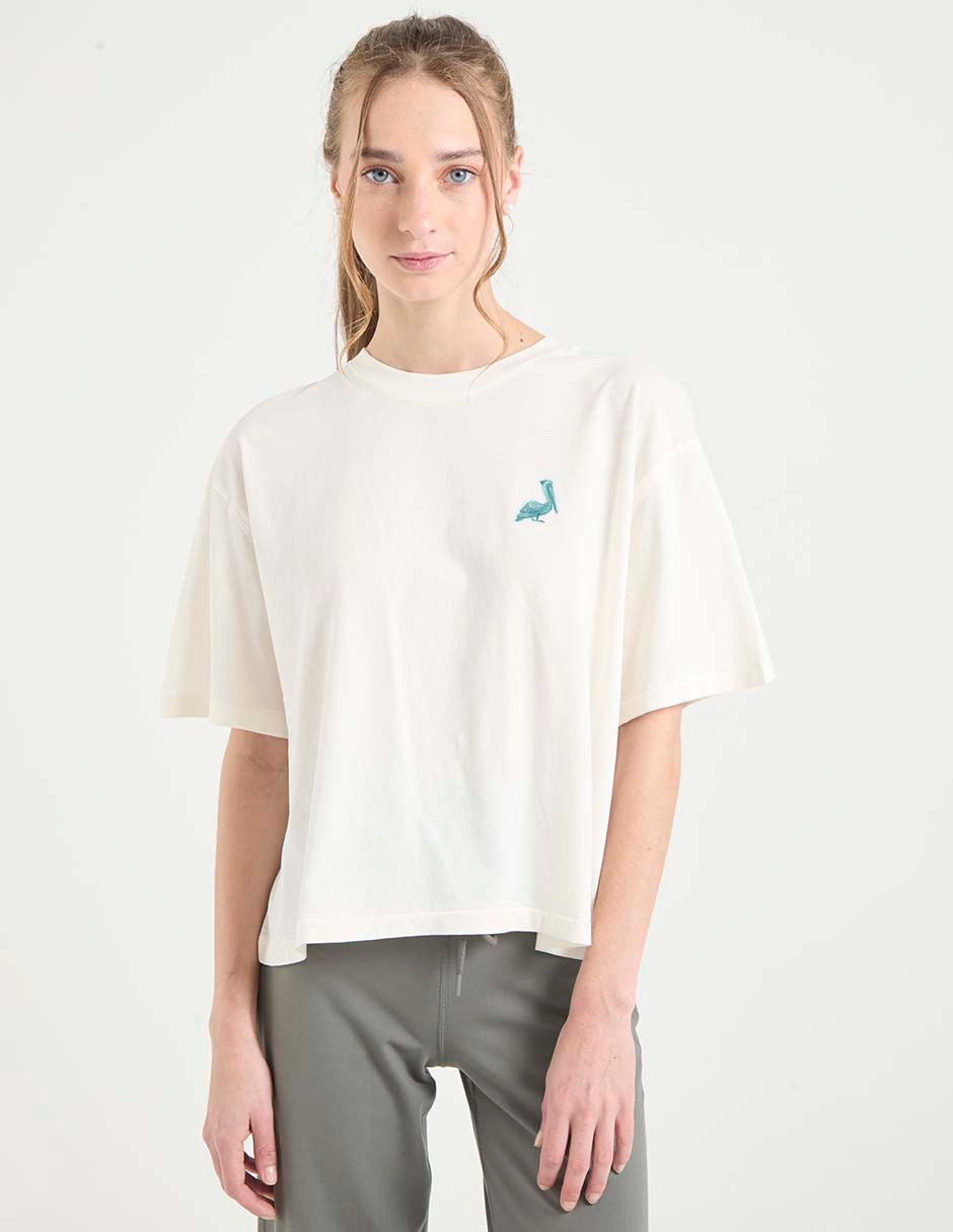 Playera manga corta cuello redondo para mujer Playera manga corta cuello redondo para mujer