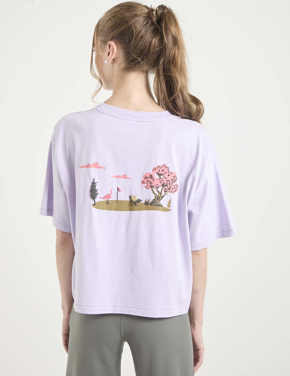 PLAYERA FABLETICS BOXY TEE, XCH, LILA