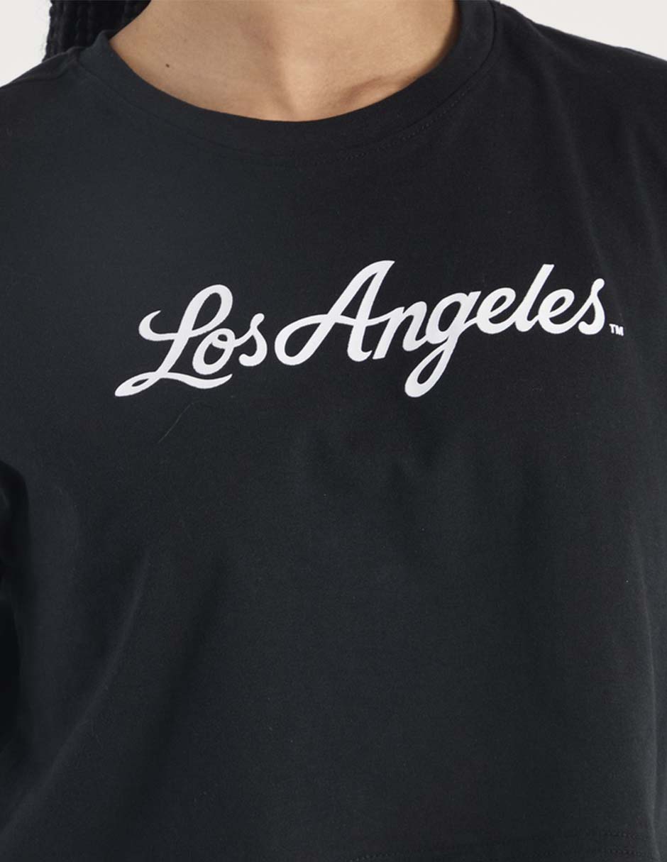 Playera manga corta Los Angeles cuello redondo para mujer 4