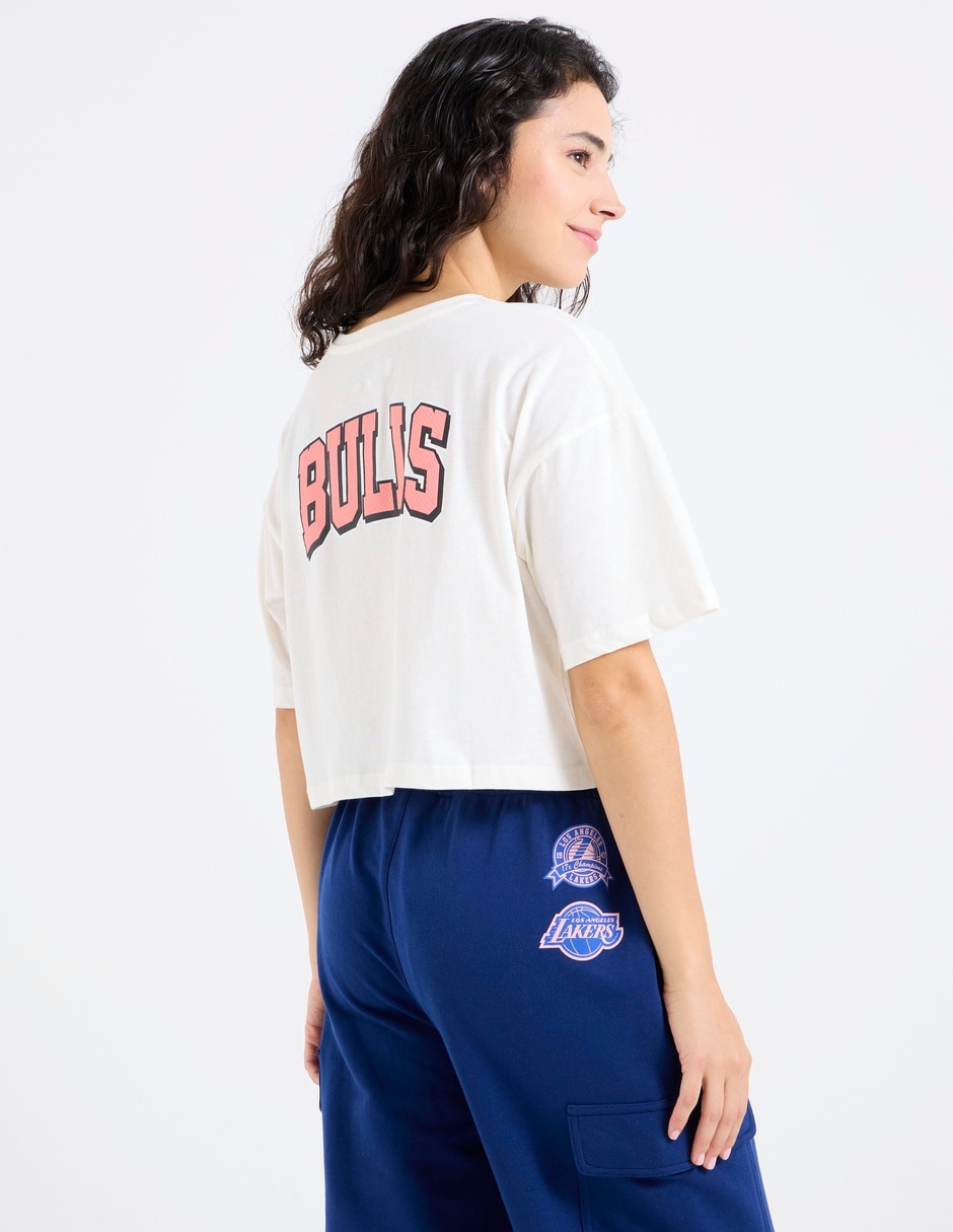 Playera manga corta Nba Chicago Bulls cuello redondo para mujer