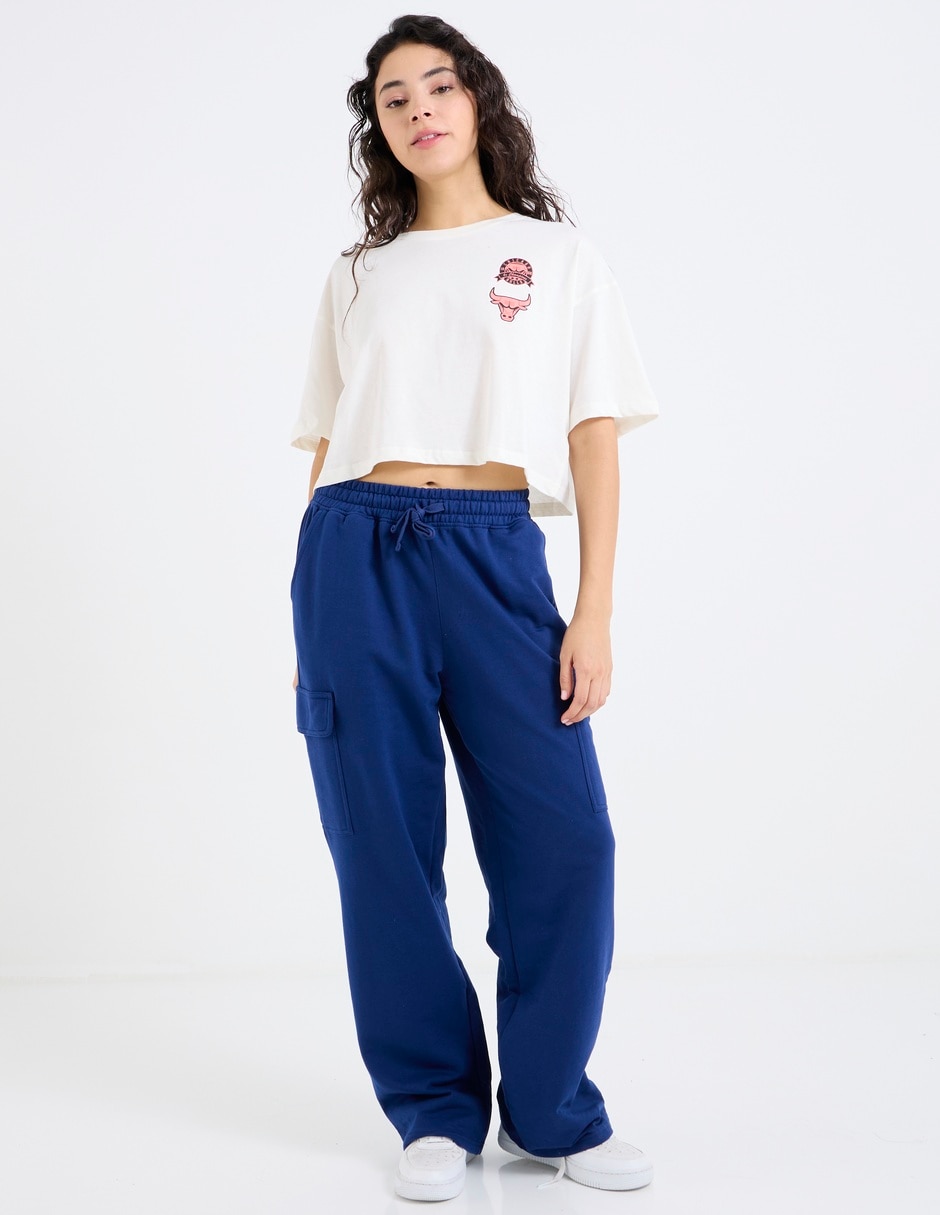 Playera manga corta Nba Chicago Bulls cuello redondo para mujer