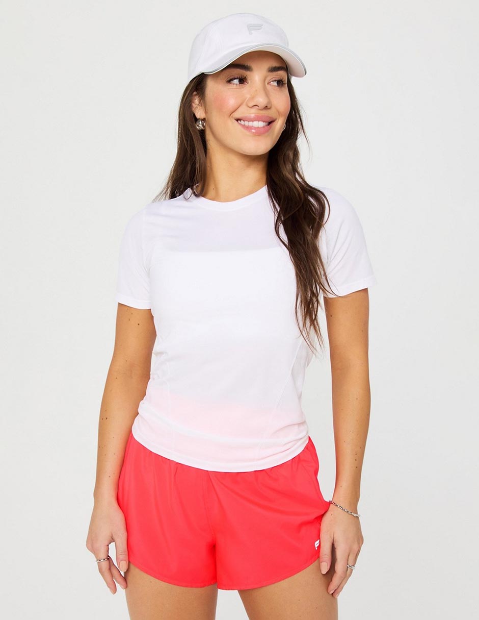 Playera manga corta cuello redondo para mujer