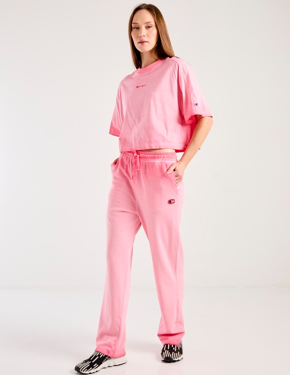 Pants straight con agujeta para mujer