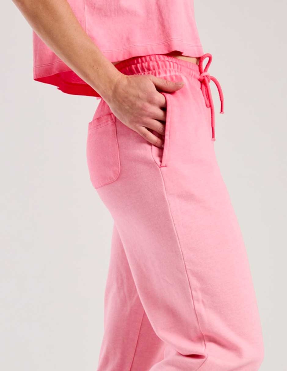 Pants straight con agujeta para mujer