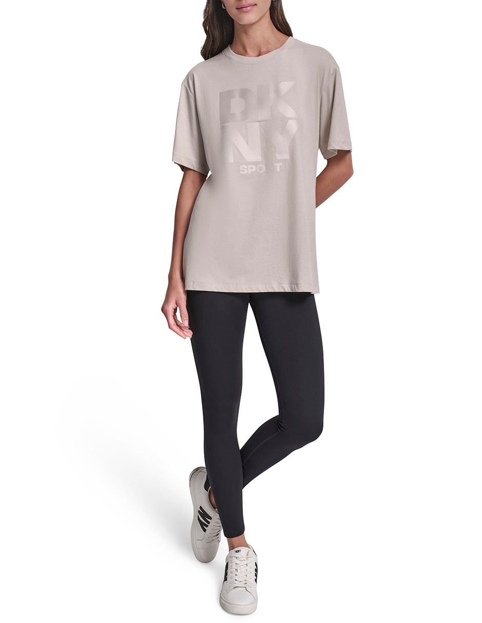Playera manga corta Dkny cuello redondo para mujer