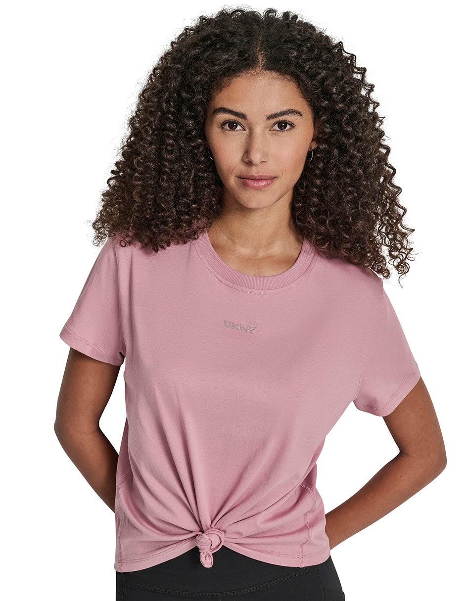Playera manga corta Dkny cuello redondo para mujer