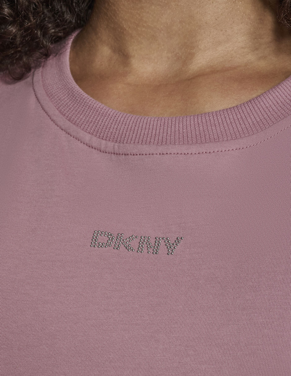 Playera manga corta Dkny cuello redondo para mujer