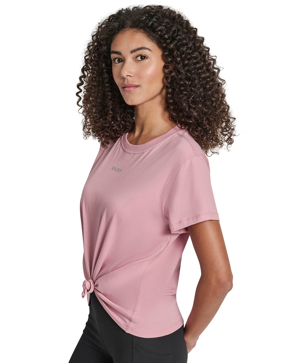 Playera manga corta Dkny cuello redondo para mujer