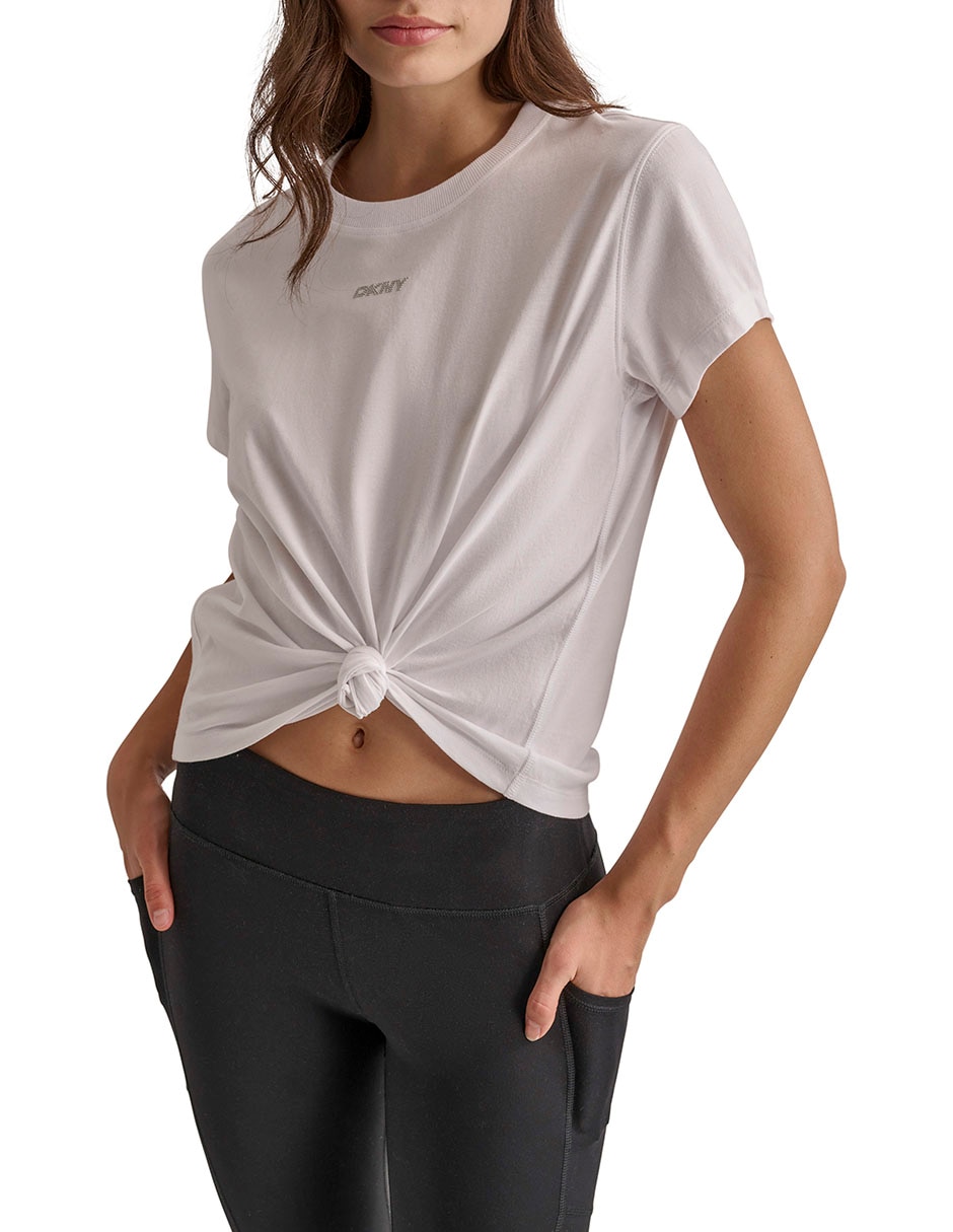 Playera manga corta cuello redondo para mujer 1
