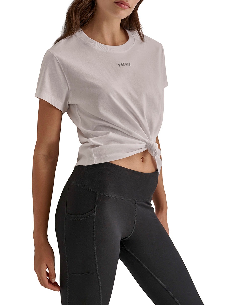 Playera manga corta cuello redondo para mujer 4