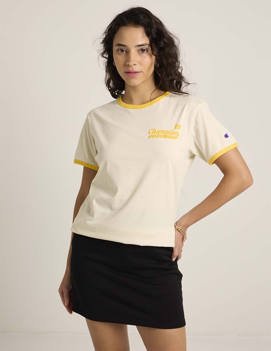 Playera manga corta Champion cuello redondo para mujer