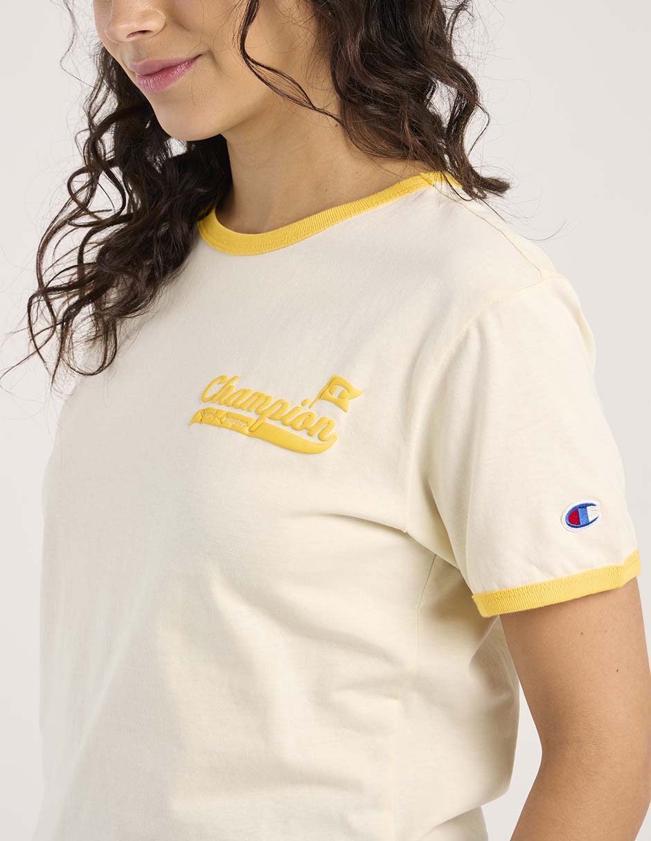 Playera manga corta Champion cuello redondo para mujer