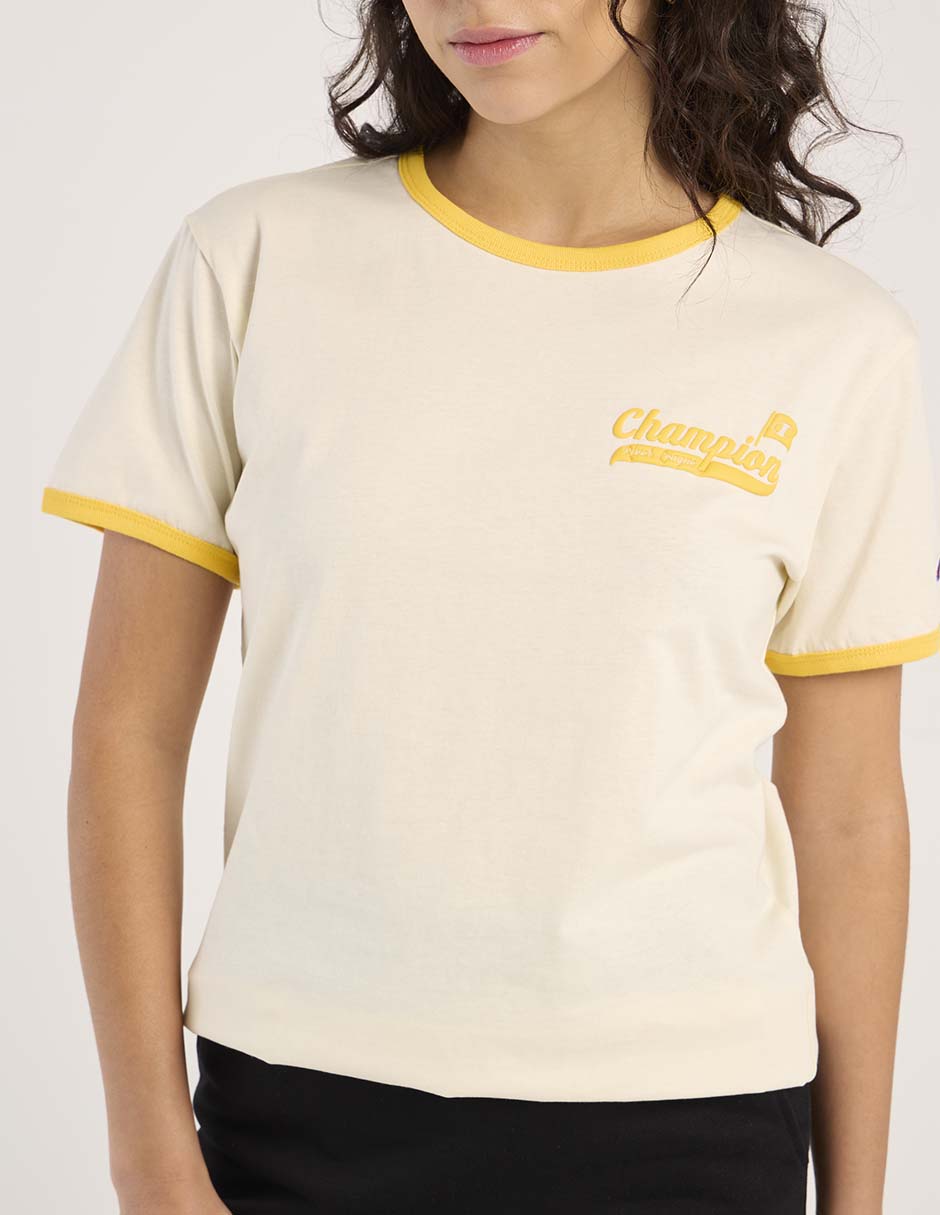 Playera manga corta Champion cuello redondo para mujer