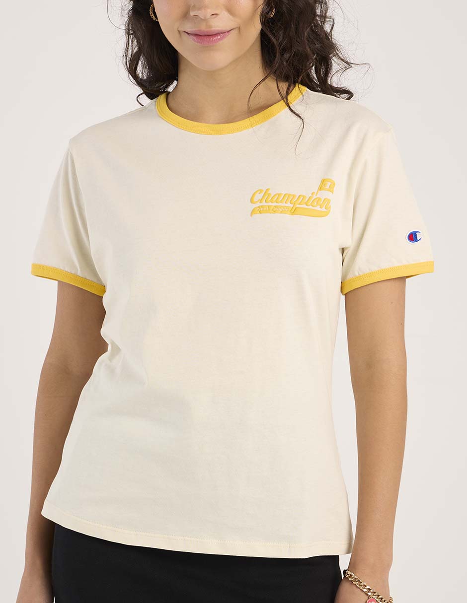 Playera manga corta Champion cuello redondo para mujer