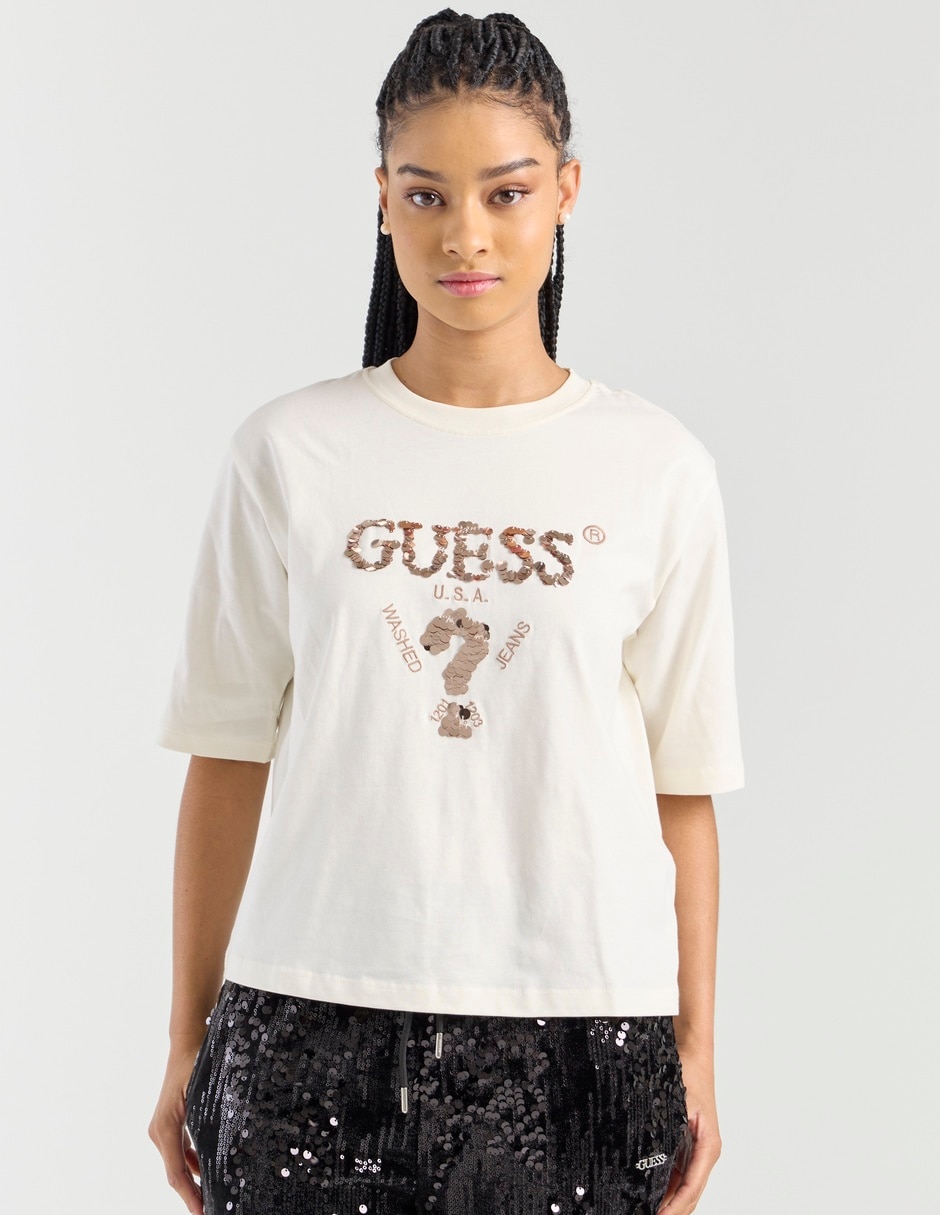 Playera manga corta cuello redondo para mujer Playera manga corta cuello redondo para mujer
