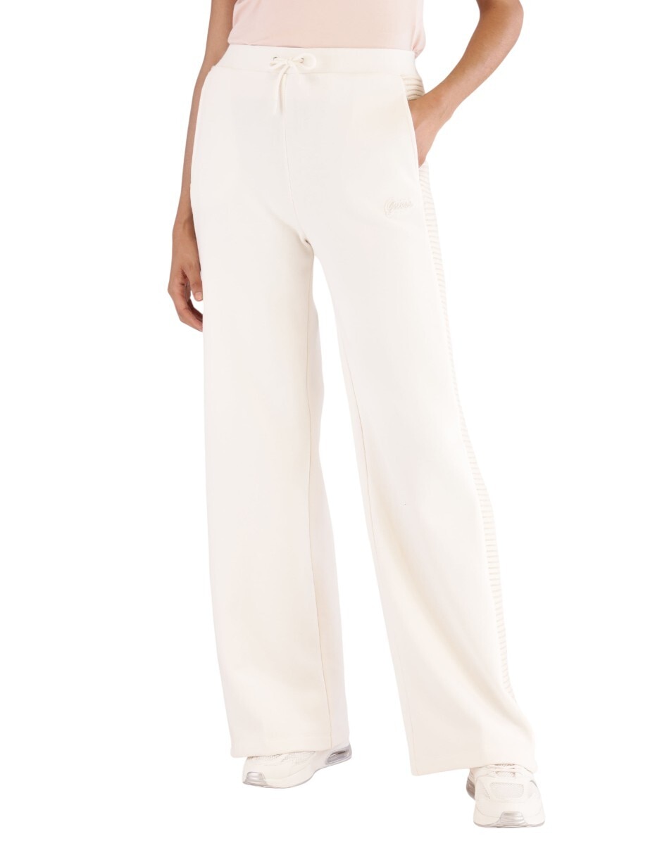 Pants acampanado con jareta para mujer