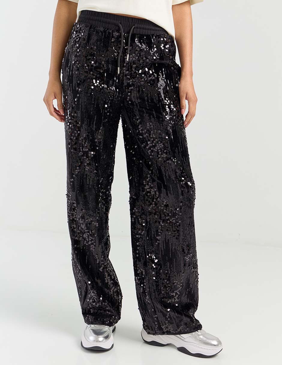 Pants acampanado con jareta para mujer Pants acampanado con jareta para mujer