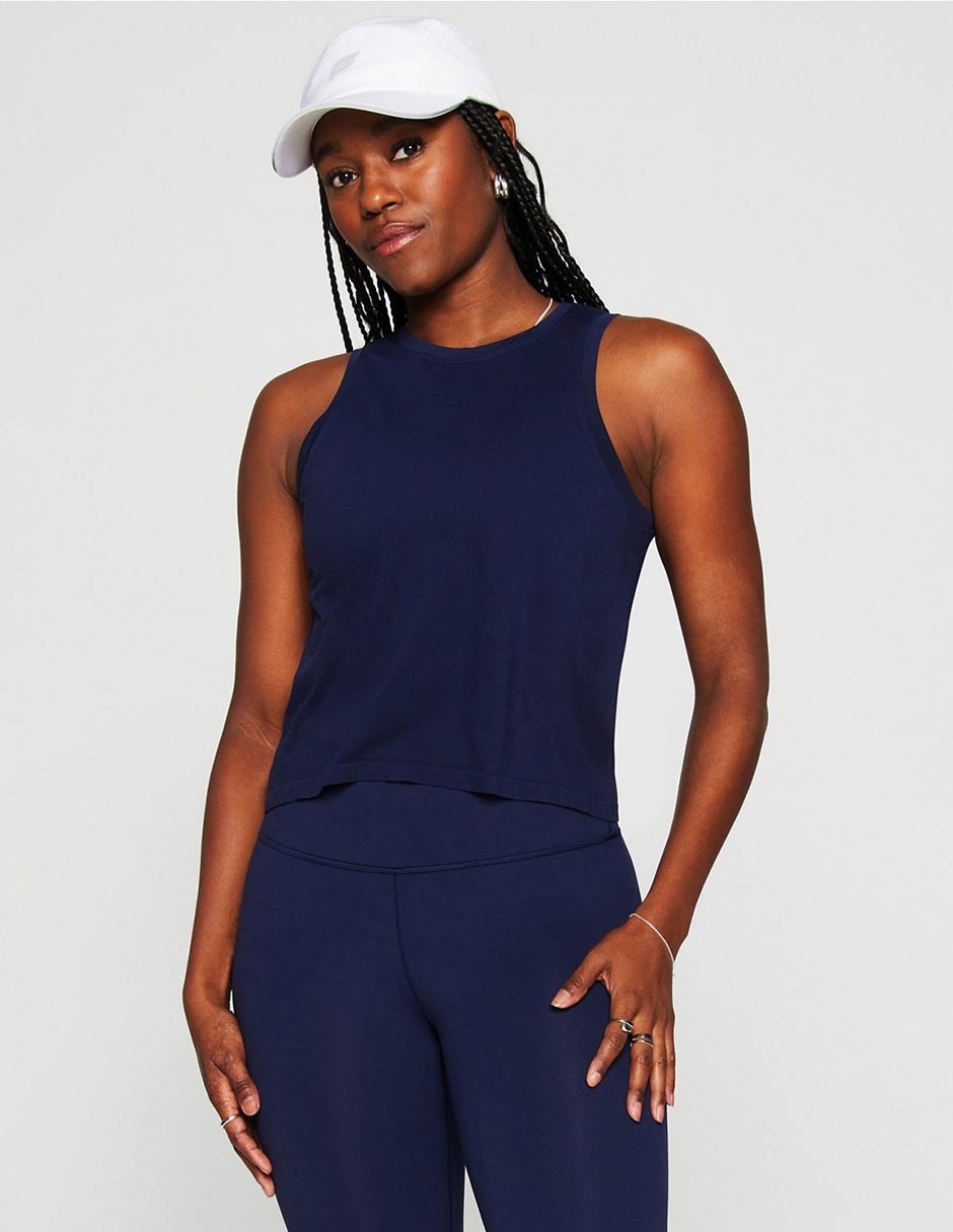 Playera tank cuello redondo para mujer